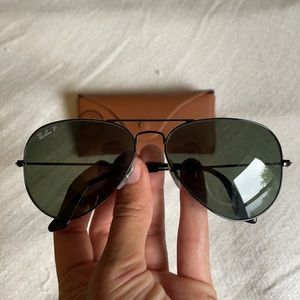 RayBan Polarized Aviators total black